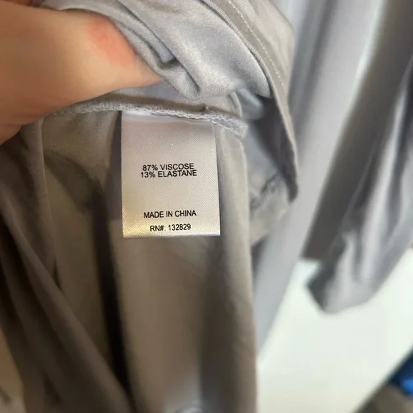 NWT Helsa Jersey Backless Maxi Dress in Dove Grey - Picture 9 of 10